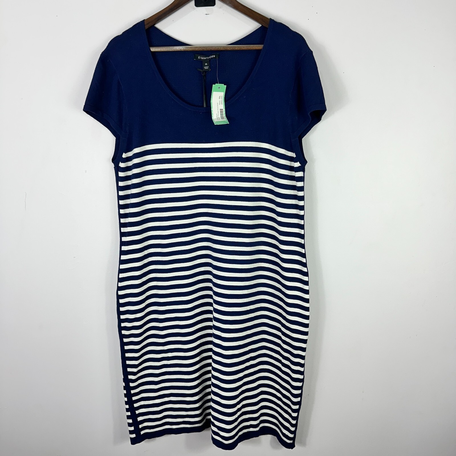 41 Hawthorn Rebekah Dress Xxl Navy Sweater Knit Pullover Classic Minimalist Work